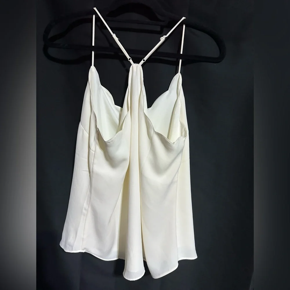 NEW J.Crew Scalloped Camisole Tank Top Ivory Women’s 12 Feminine Preppy Office